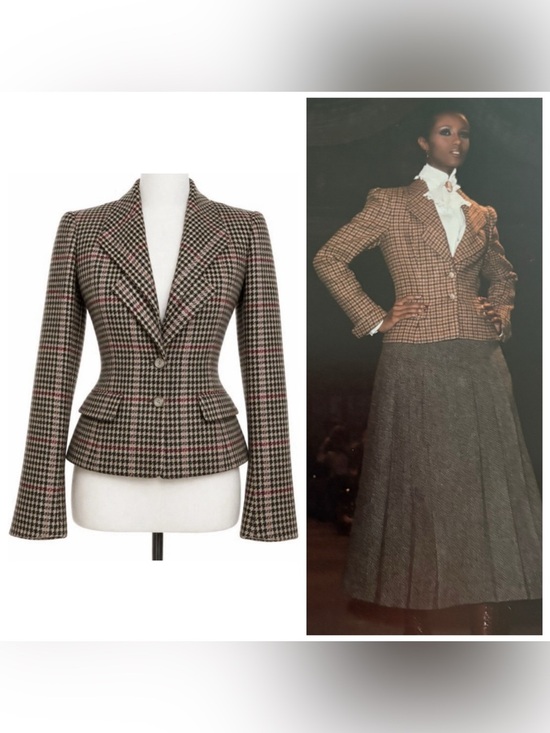 Ralph Lauren Jackets & Blazers - Vintage 1980’s Ralph Lauren Blazer Wool Herringbone Plaid USA Women’s Jacket 8
